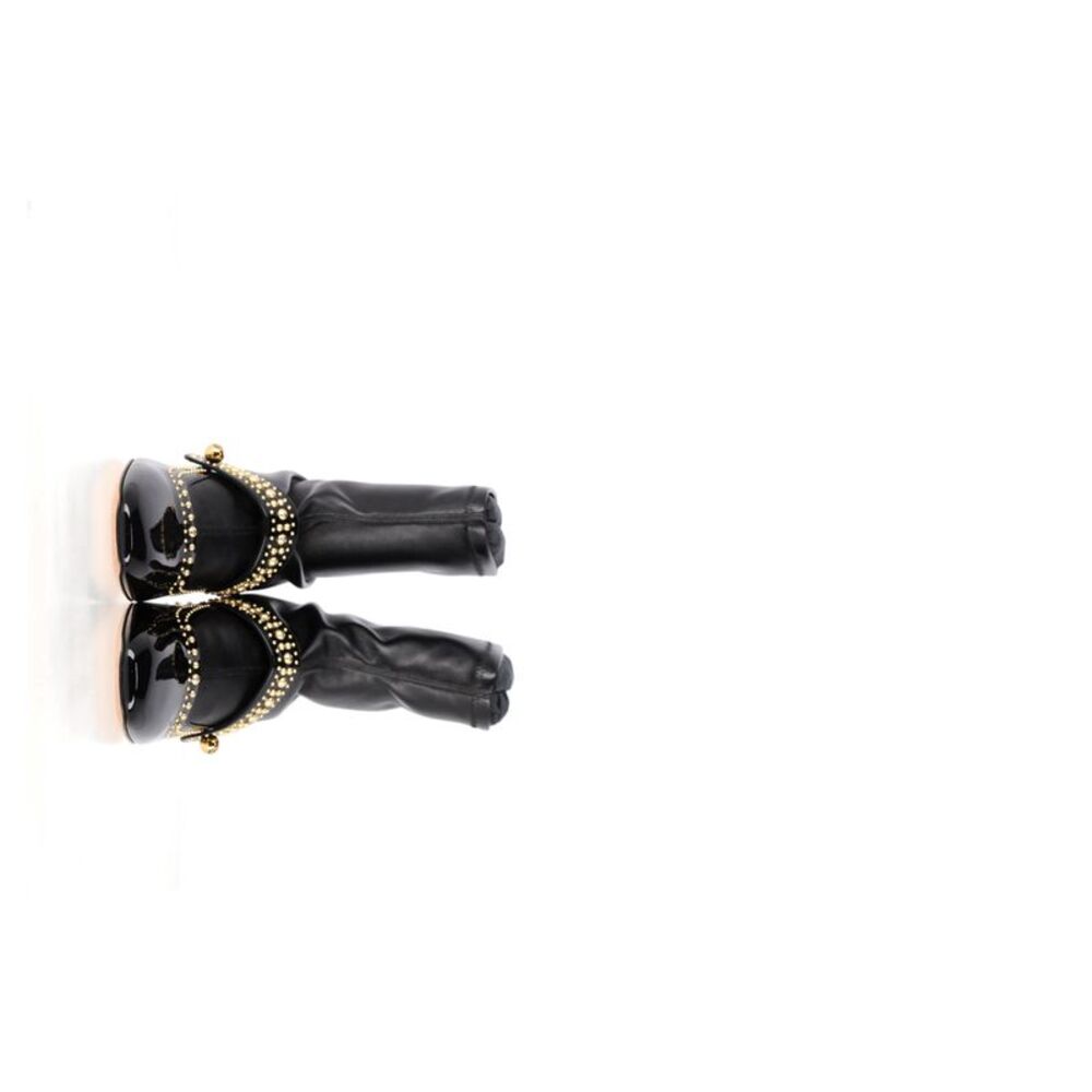 Dior Belle-D Embellished Heeled Ankle Boots in Black Leather - Picture 8 of 12